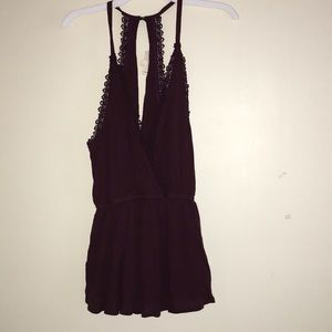 V neck lace design top. Slight open back